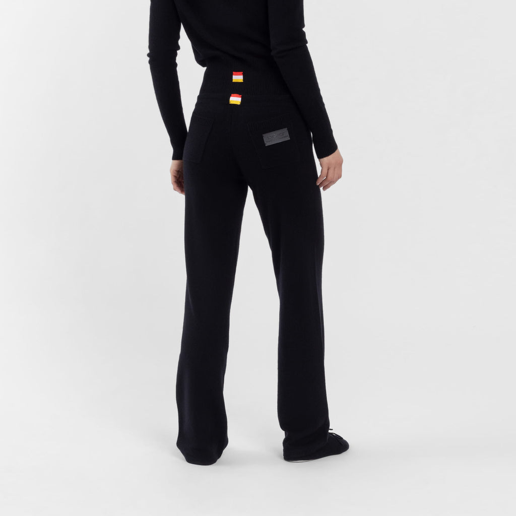 Black 100% Cashmere Relaxed Trousers (The Lee Cashmere Collection)