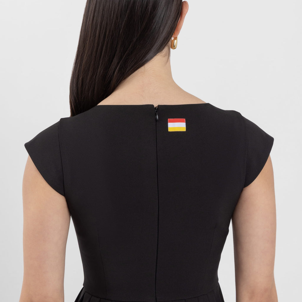Black Scoop Neck Mini Dress (Serena)