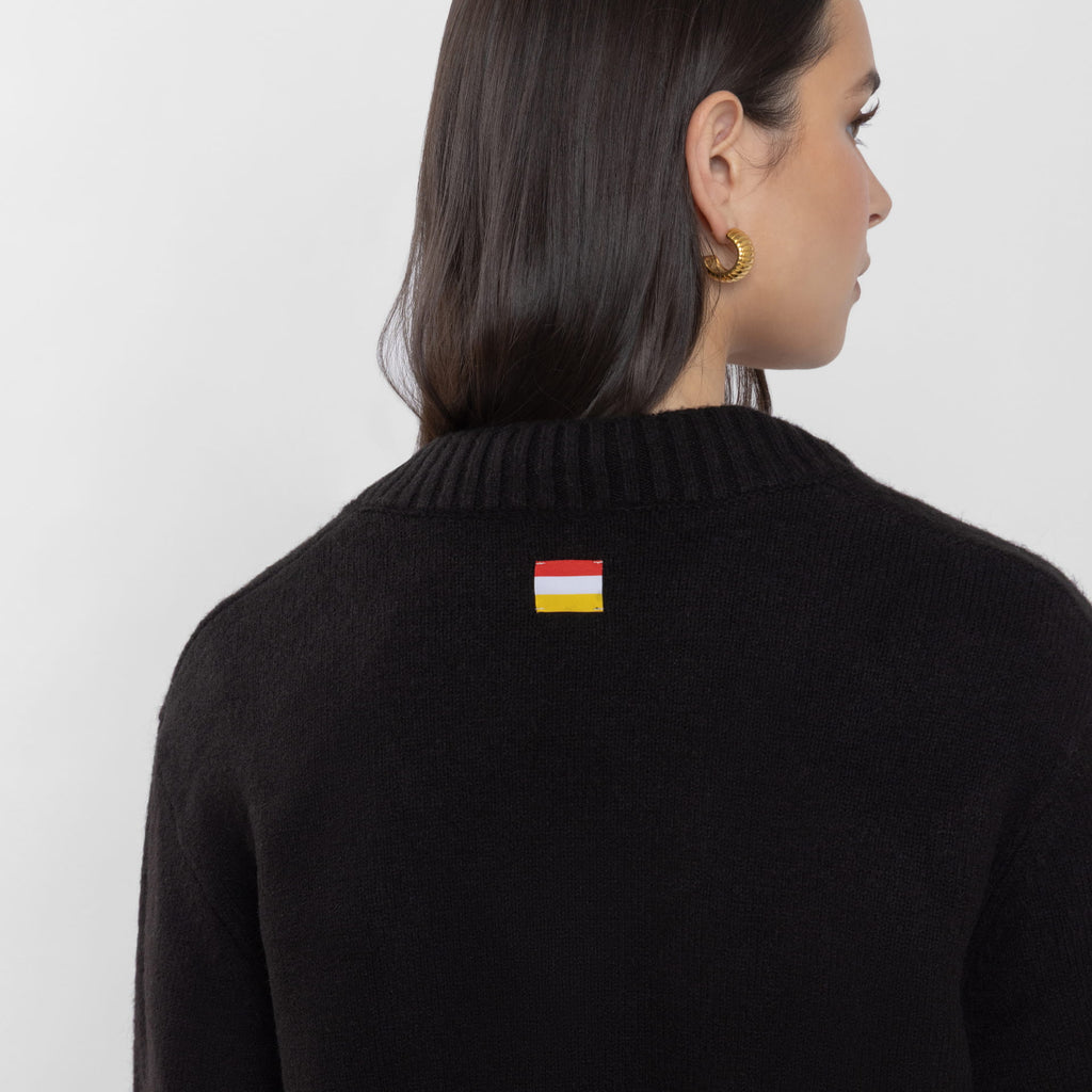 Black V Neck Knitwear (Kim) (Olivia Claire Collection)