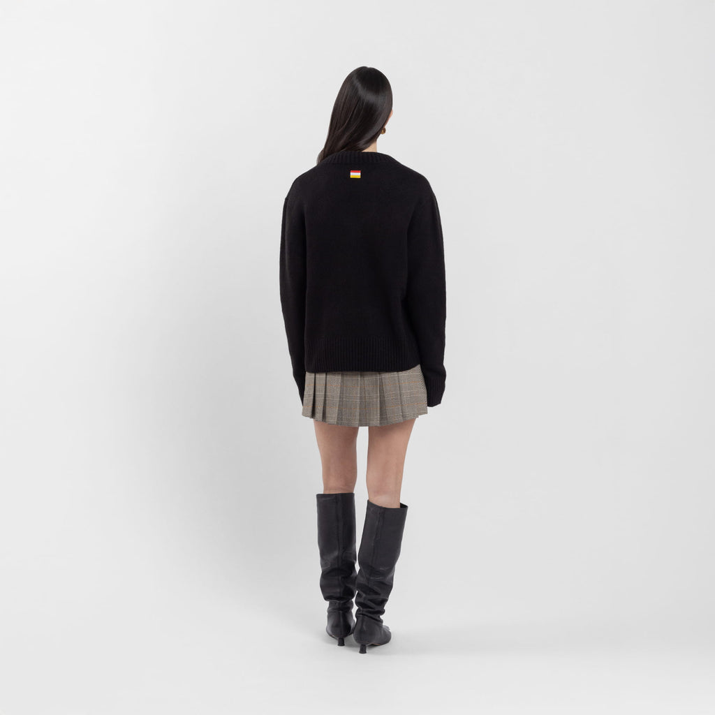 Black V Neck Knitwear (Kim) (Olivia Claire Collection)