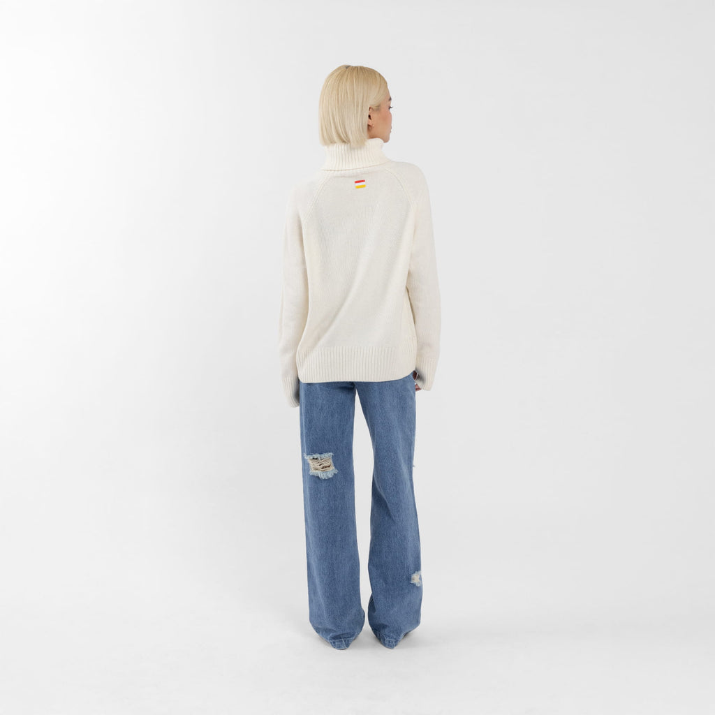 Cream Polo Neck Knitwear (Kim) (Olivia Claire Collection)