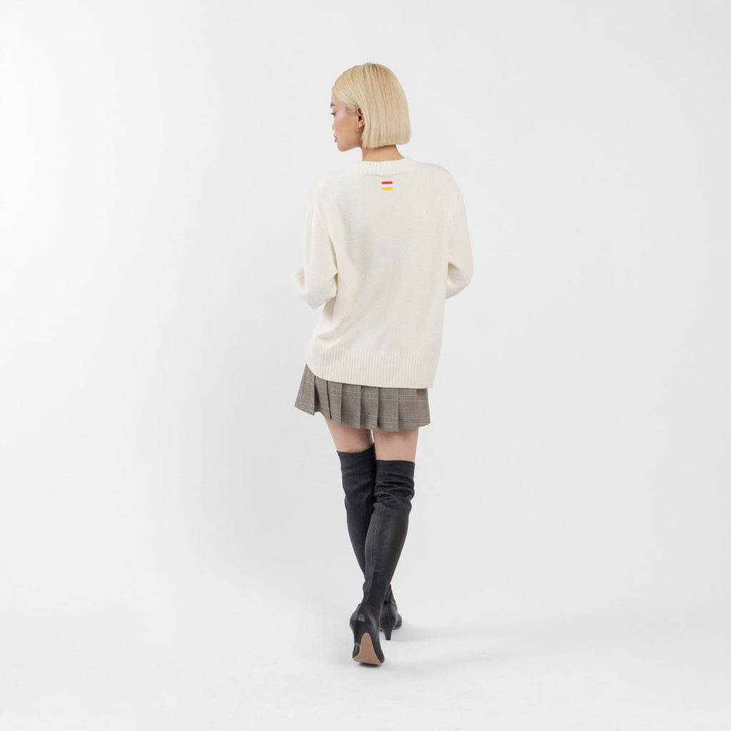 Cream V Neck Knitwear (Kim) (Olivia Claire Collection)