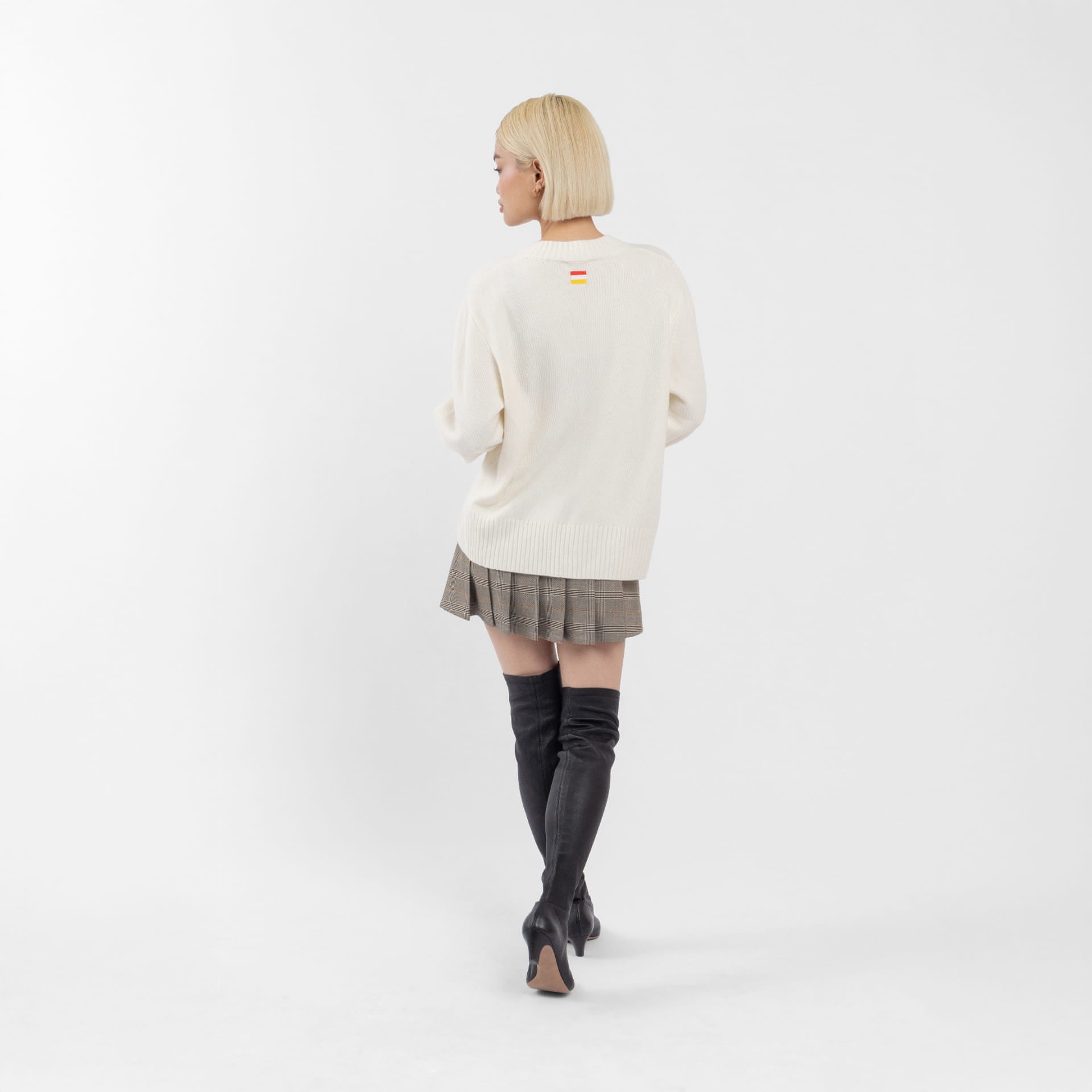 Cream V Neck Knitwear (Kim) (Olivia Claire Collection)