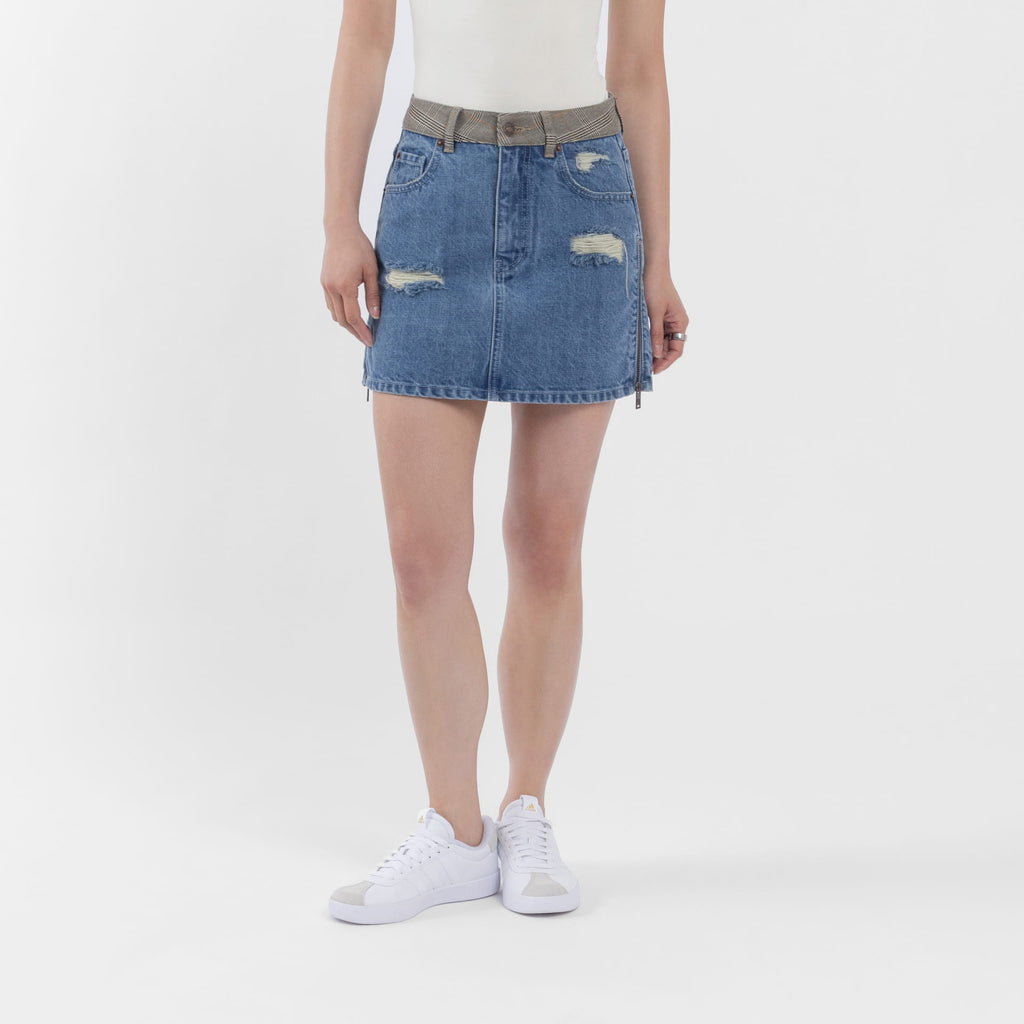 Japanese Denim Mini Skirt (Olivia Claire Collection)