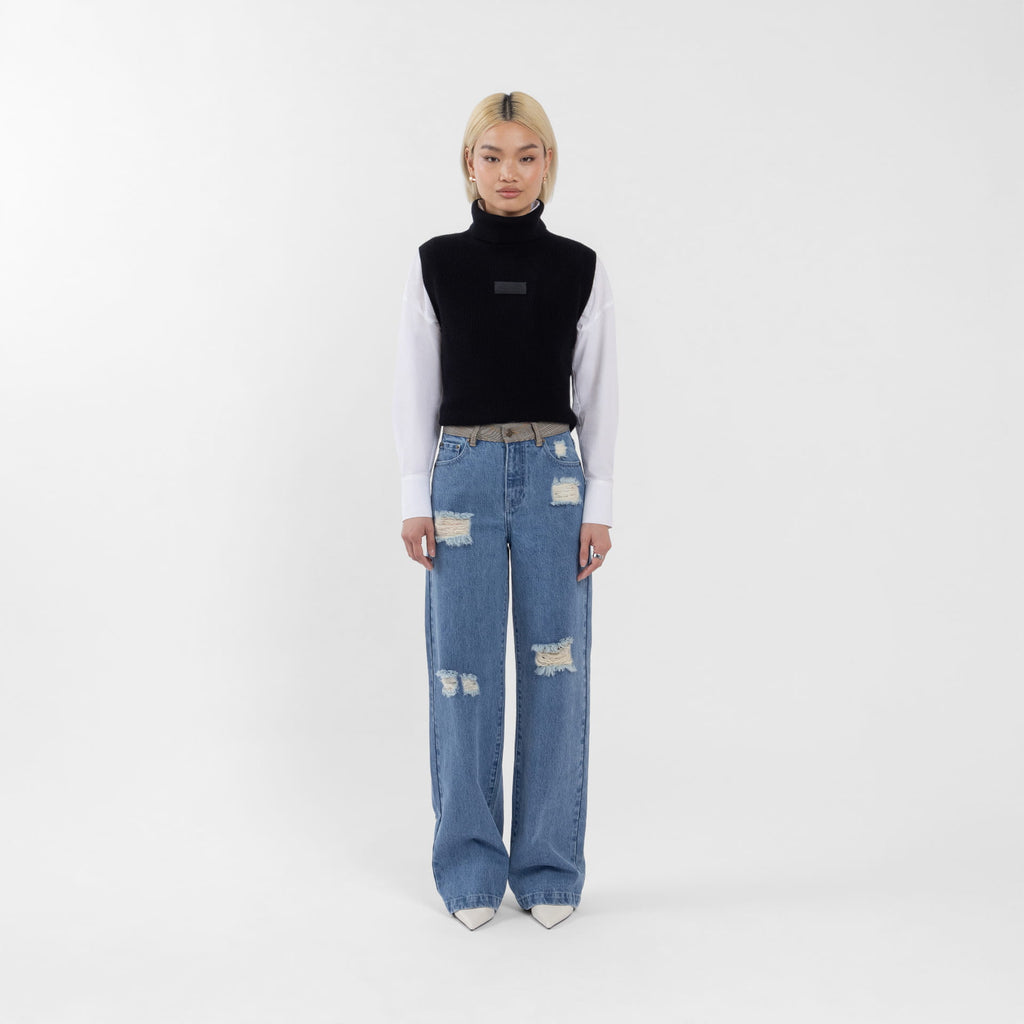 Japanese Denim Wide Leg Jeans (Olivia Claire Collection)