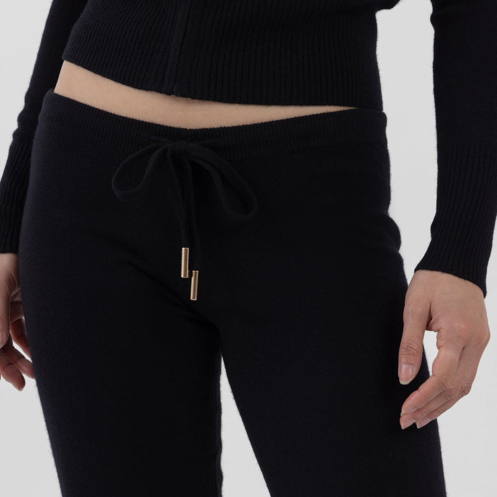 Black 100% Cashmere Relaxed Trousers (The Lee Cashmere Collection)