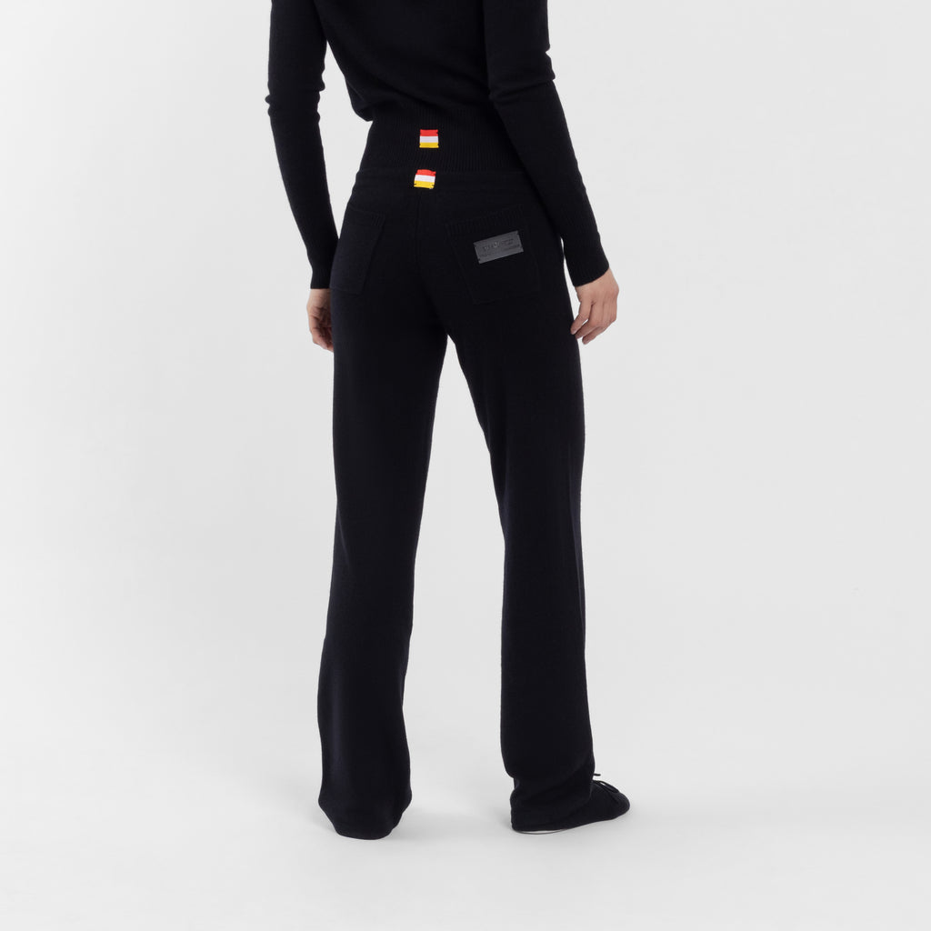 Black 100% Cashmere Relaxed Trousers (The Lee Cashmere Collection)