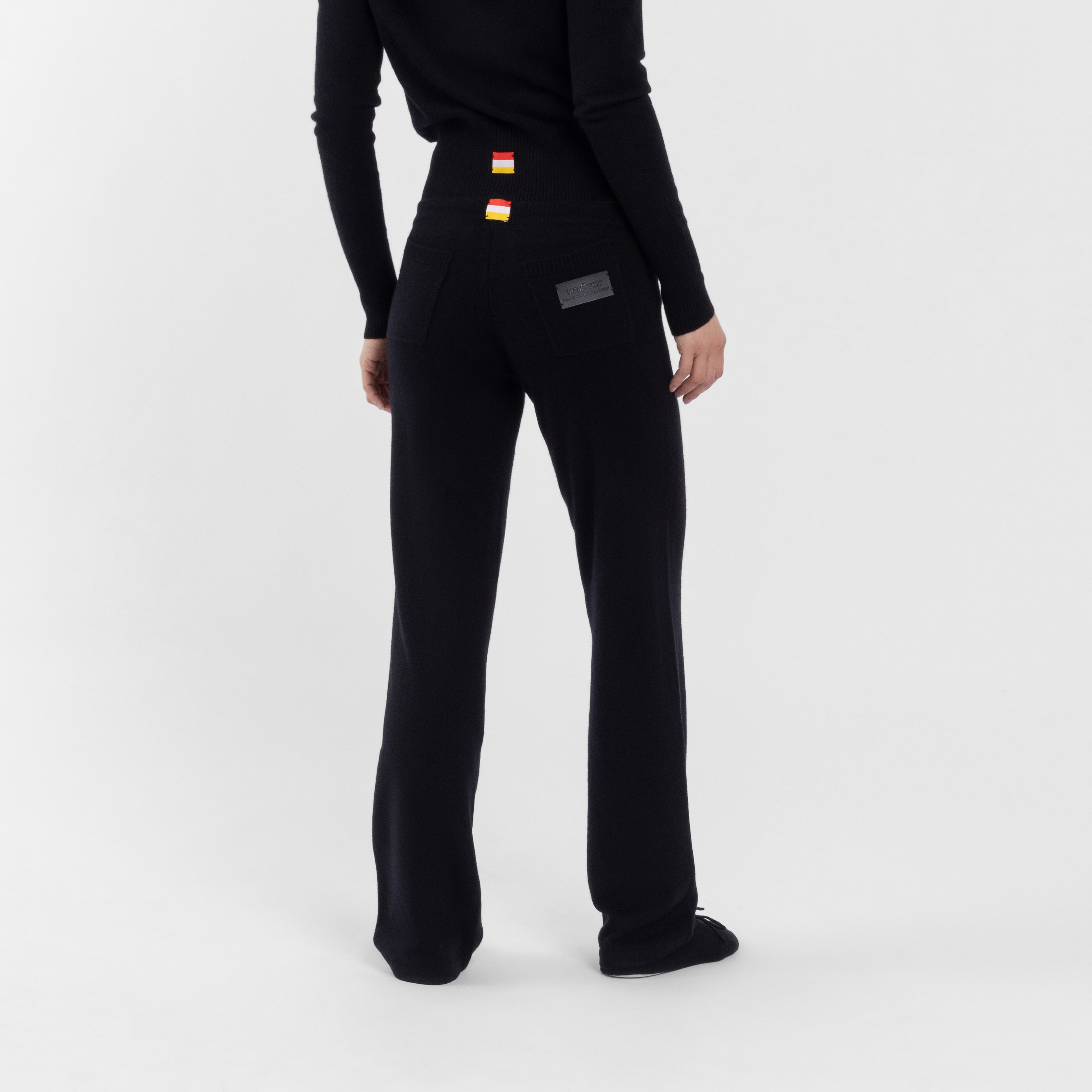 Black 100% Cashmere Relaxed Trousers (The Lee Cashmere Collection)