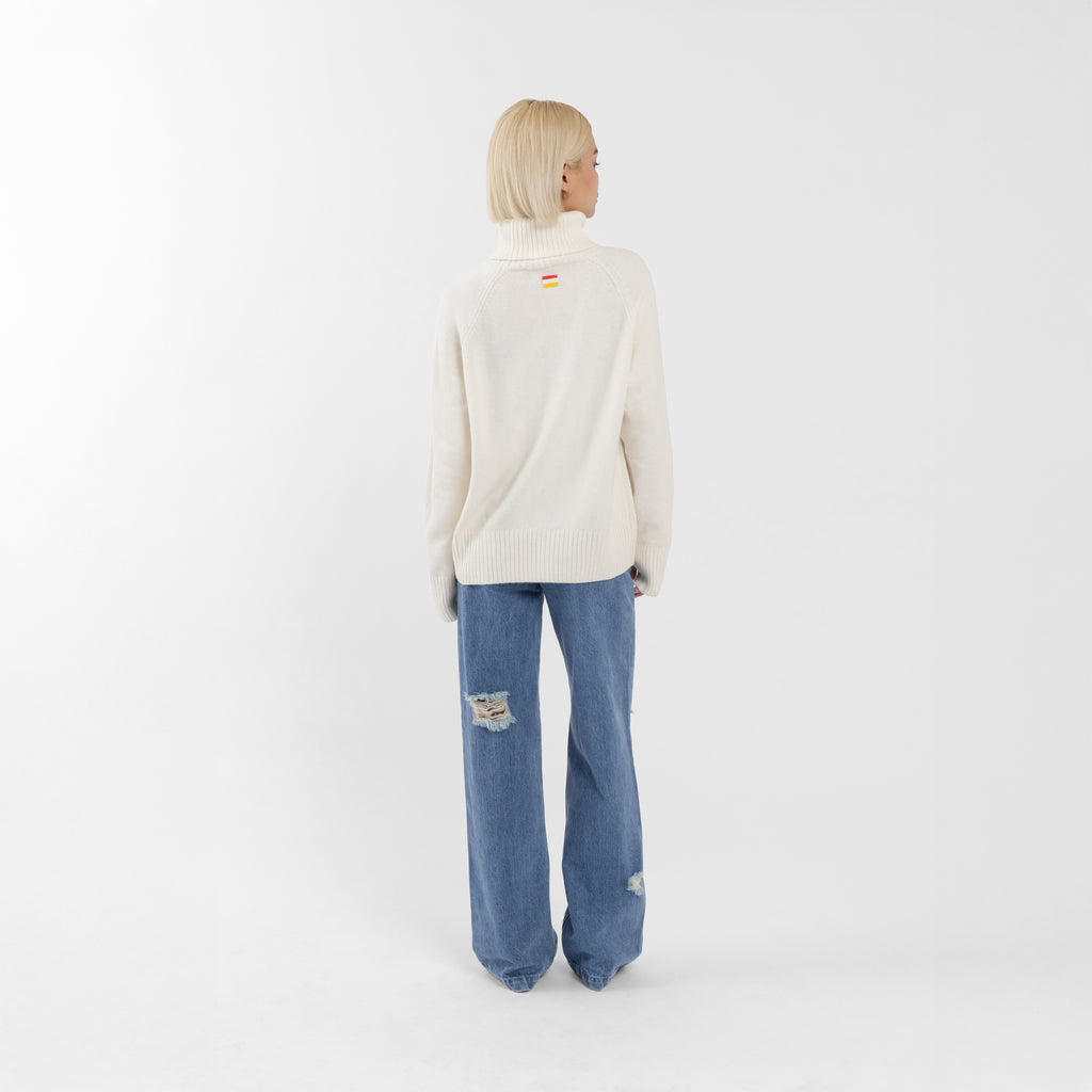Cream Polo Neck Knitwear (Kim) (Olivia Claire Collection)