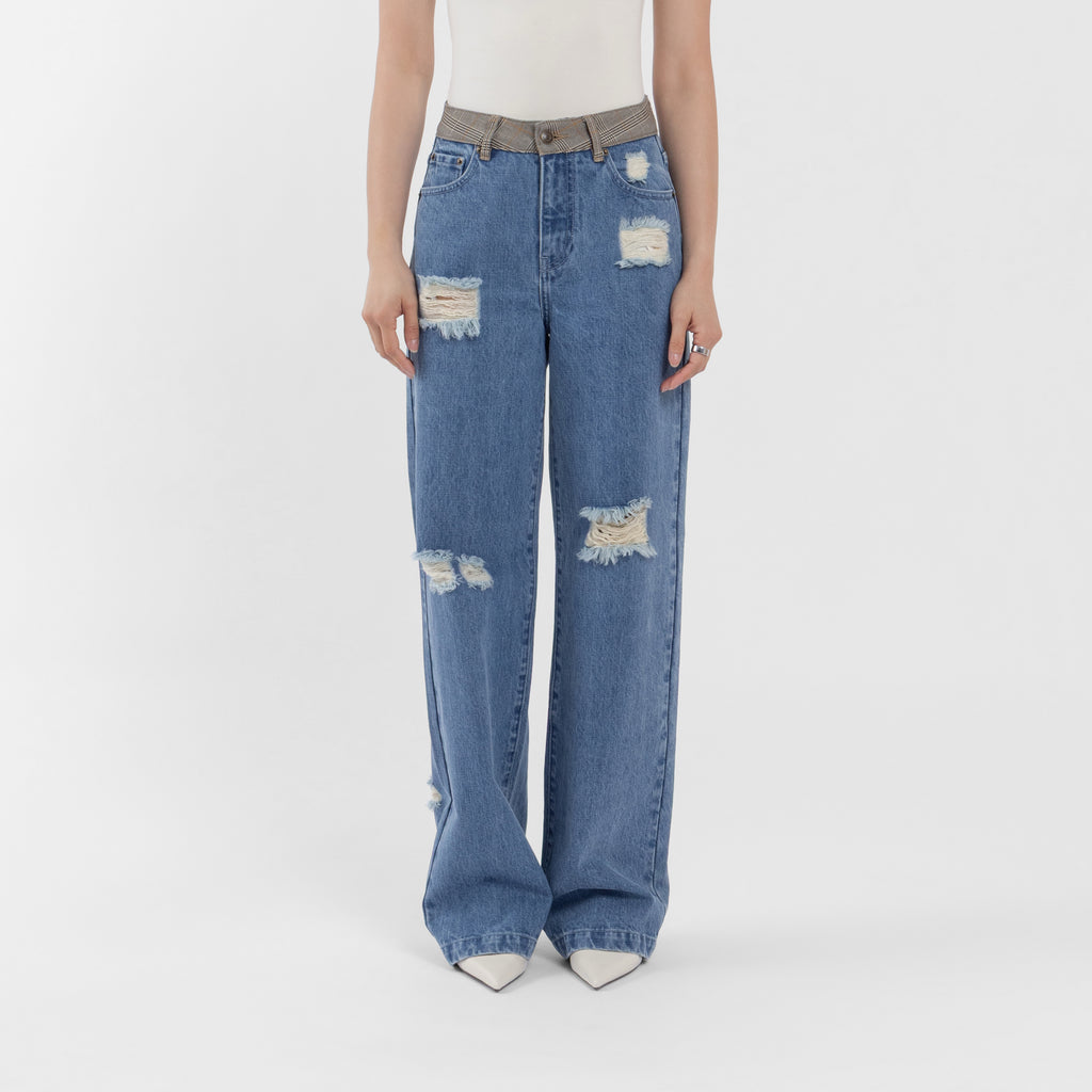 Japanese Denim Wide Leg Jeans (Olivia Claire Collection)
