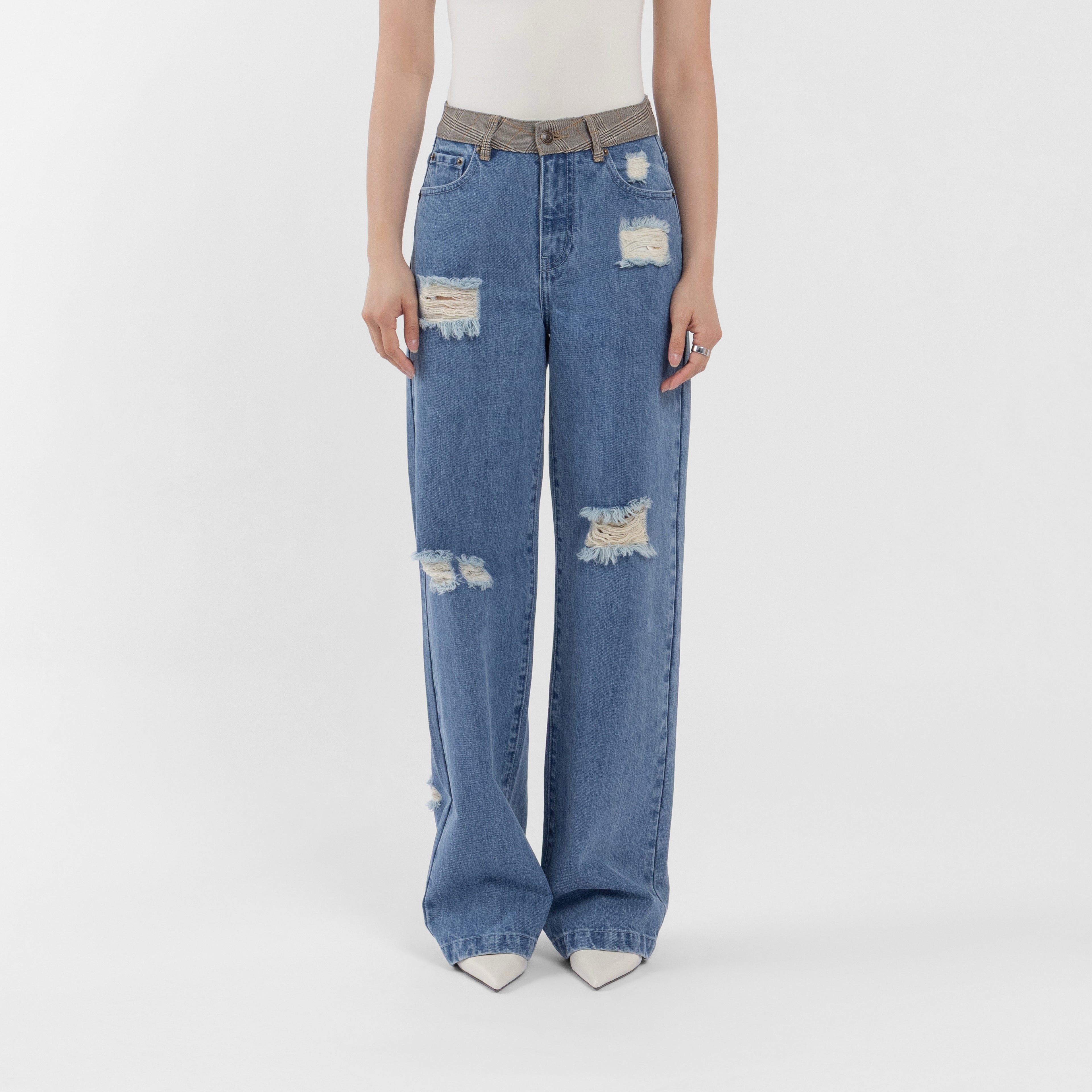 Japanese Denim Wide Leg Jeans (Olivia Claire Collection)