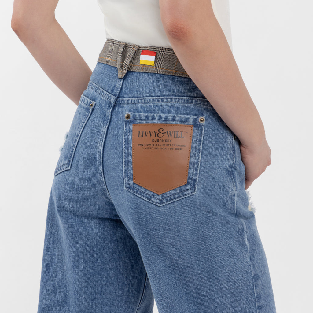 Japanese Denim Wide Leg Jeans (Olivia Claire Collection)