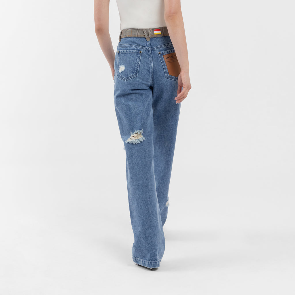 Japanese Denim Wide Leg Jeans (Olivia Claire Collection)