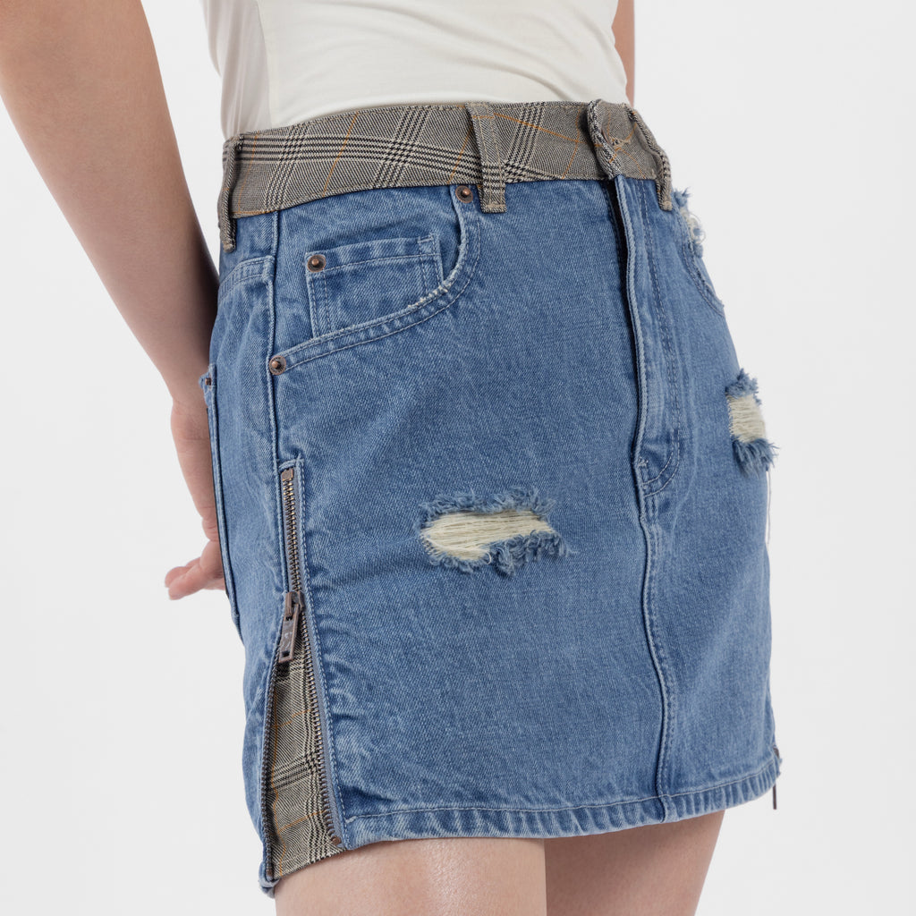 Japanese Denim Mini Skirt (Olivia Claire Collection)