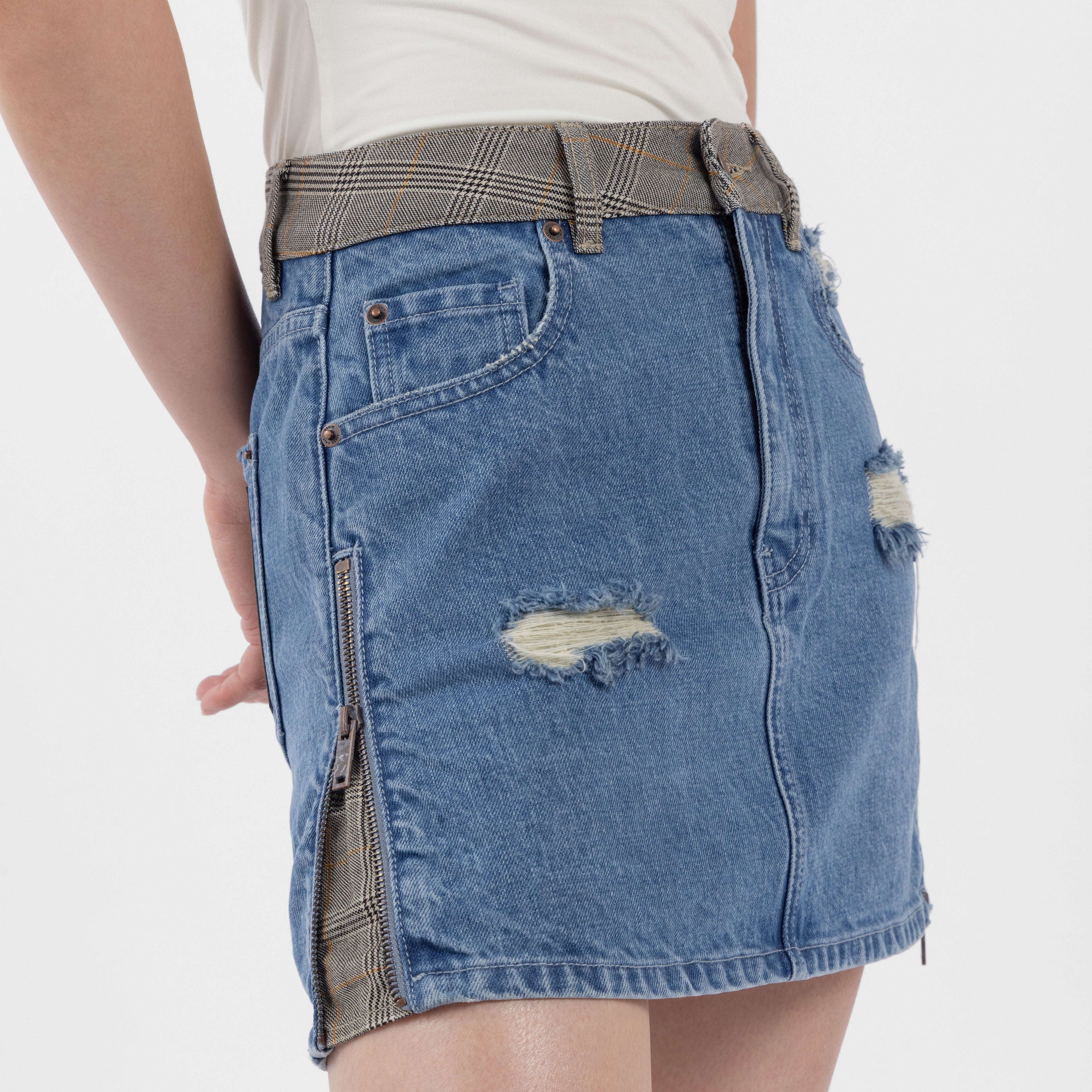 Japanese Denim Mini Skirt (Olivia Claire Collection)