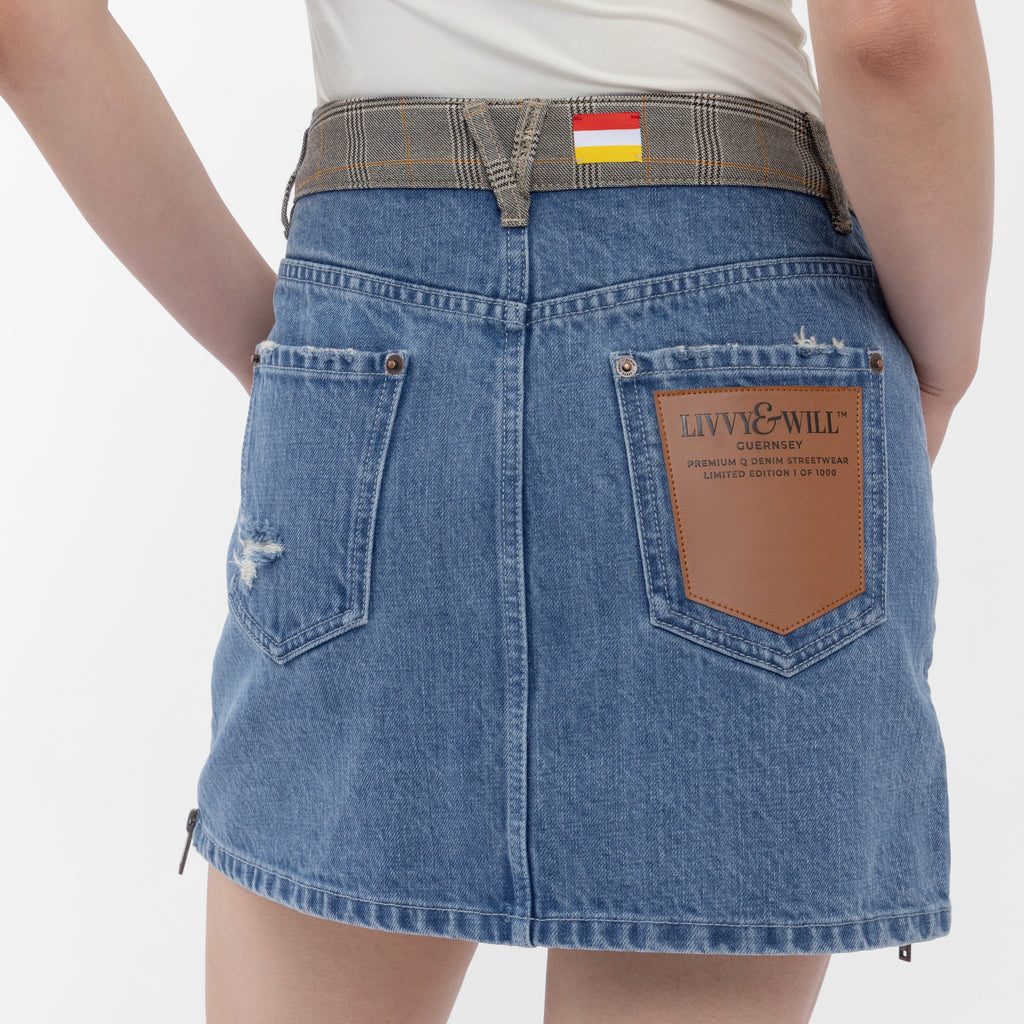 Japanese Denim Mini Skirt (Olivia Claire Collection)