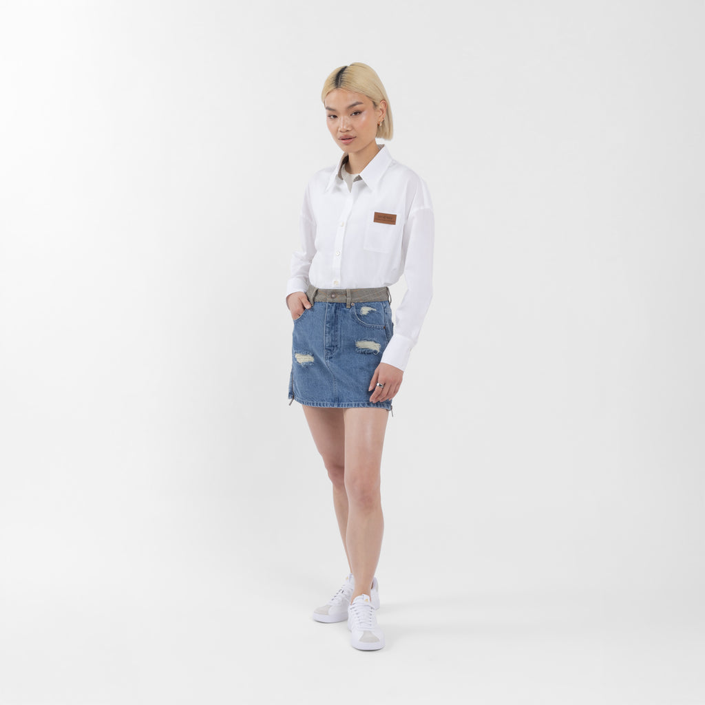 Japanese Denim Mini Skirt (Olivia Claire Collection)